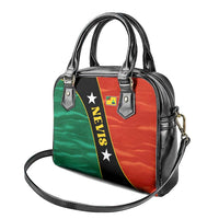 Nevis in Saint Kitts and Nevis Shoulder Handbag Star Design and Coat of Arms - Wonder Print Shop
