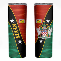 Nevis in Saint Kitts and Nevis Skinny Tumbler Star Design and Coat of Arms - Wonder Print Shop