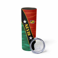 Nevis in Saint Kitts and Nevis Skinny Tumbler Star Design and Coat of Arms - Wonder Print Shop