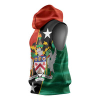 Nevis in Saint Kitts and Nevis Sleeveless Hoodie Star Design and Coat of Arms - Wonder Print Shop