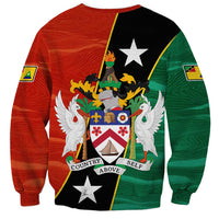Nevis in Saint Kitts and Nevis Sweatshirt Star Design and Coat of Arms - Wonder Print Shop