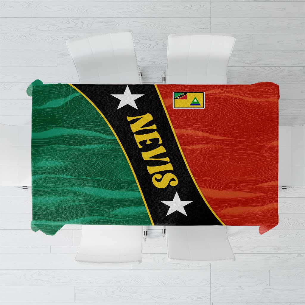 Nevis in Saint Kitts and Nevis Tablecloth Star Design and Coat of Arms - Wonder Print Shop