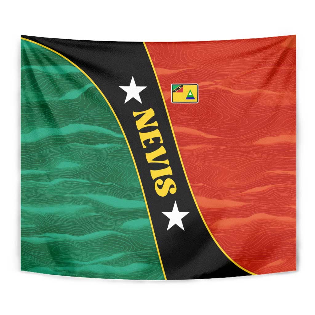 Nevis in Saint Kitts and Nevis Tapestry Star Design and Coat of Arms - Wonder Print Shop