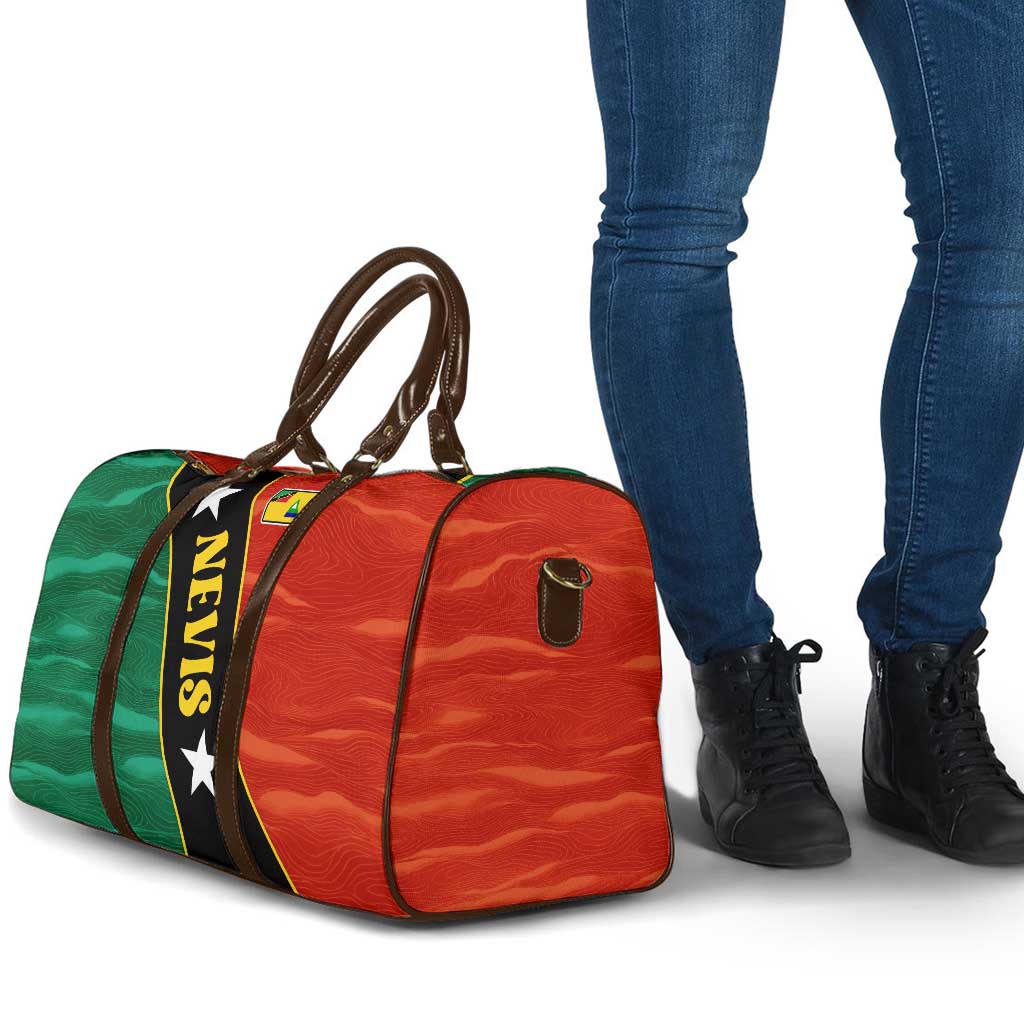 Nevis in Saint Kitts and Nevis Travel Bag Star Design and Coat of Arms - Wonder Print Shop