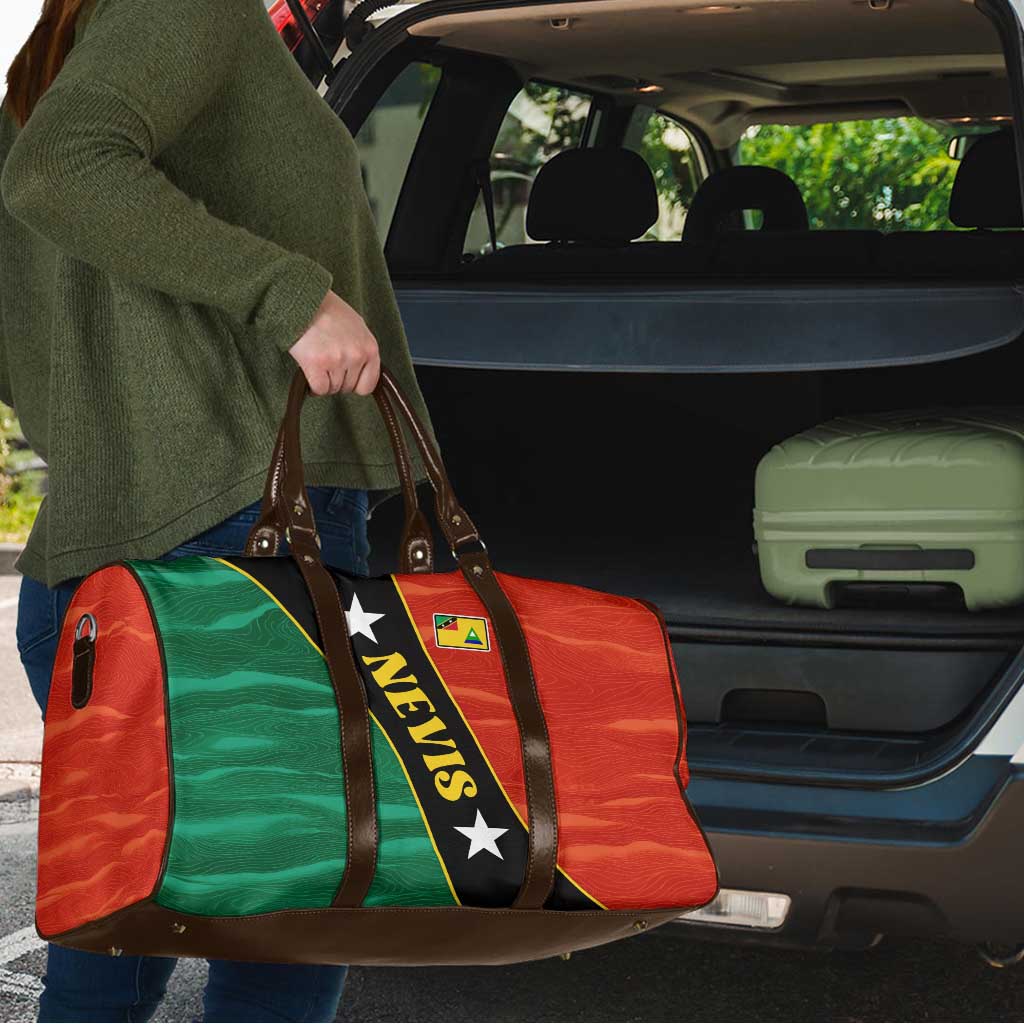 Nevis in Saint Kitts and Nevis Travel Bag Star Design and Coat of Arms - Wonder Print Shop