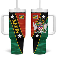 Nevis in Saint Kitts and Nevis Tumbler With Handle Star Design and Coat of Arms - Wonder Print Shop