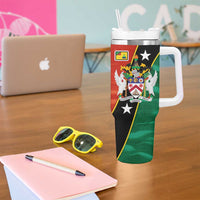 Nevis in Saint Kitts and Nevis Tumbler With Handle Star Design and Coat of Arms - Wonder Print Shop