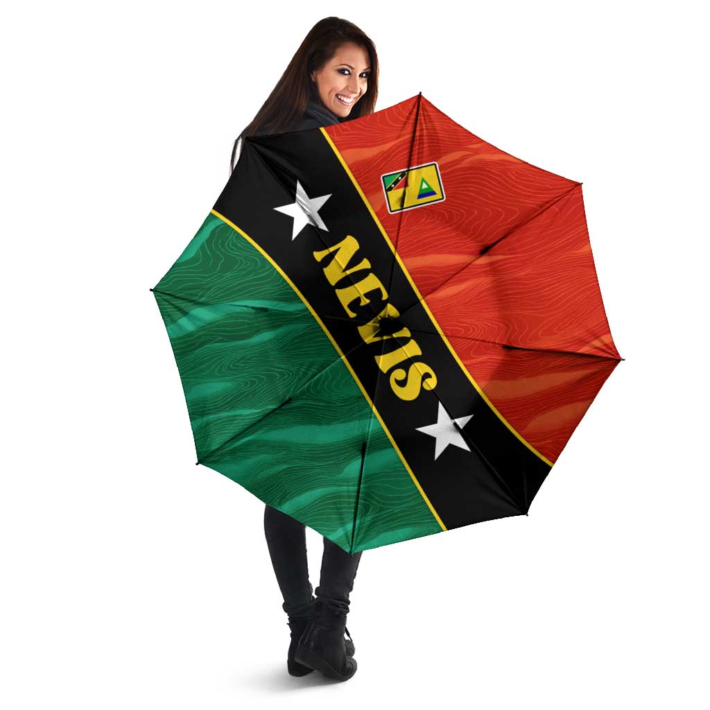 Nevis in Saint Kitts and Nevis Umbrella Star Design and Coat of Arms - Wonder Print Shop
