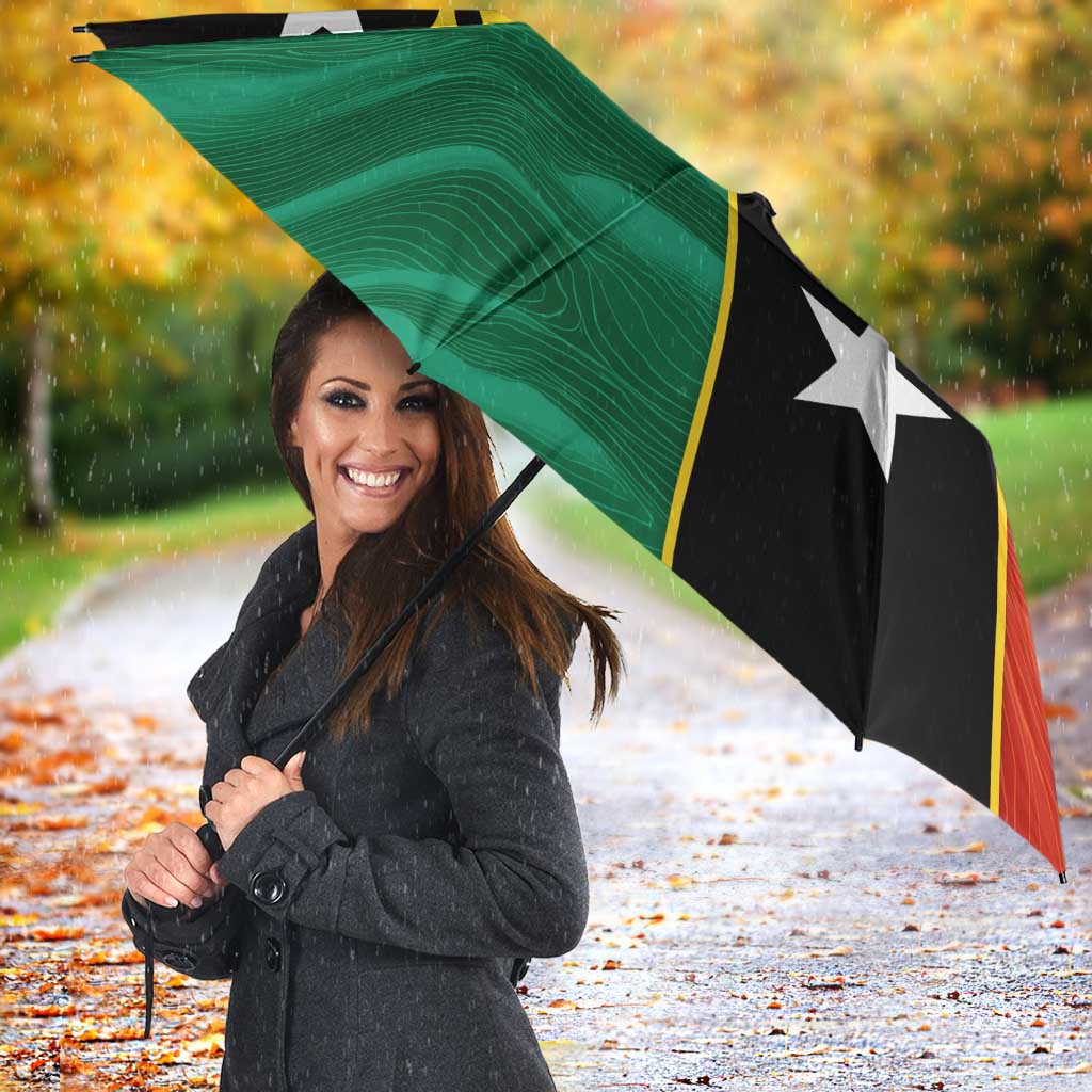 Nevis in Saint Kitts and Nevis Umbrella Star Design and Coat of Arms - Wonder Print Shop