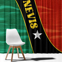 Nevis in Saint Kitts and Nevis Window Curtain Star Design and Coat of Arms - Wonder Print Shop