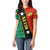 Nevis in Saint Kitts and Nevis Women Polo Shirt Star Design and Coat of Arms - Wonder Print Shop