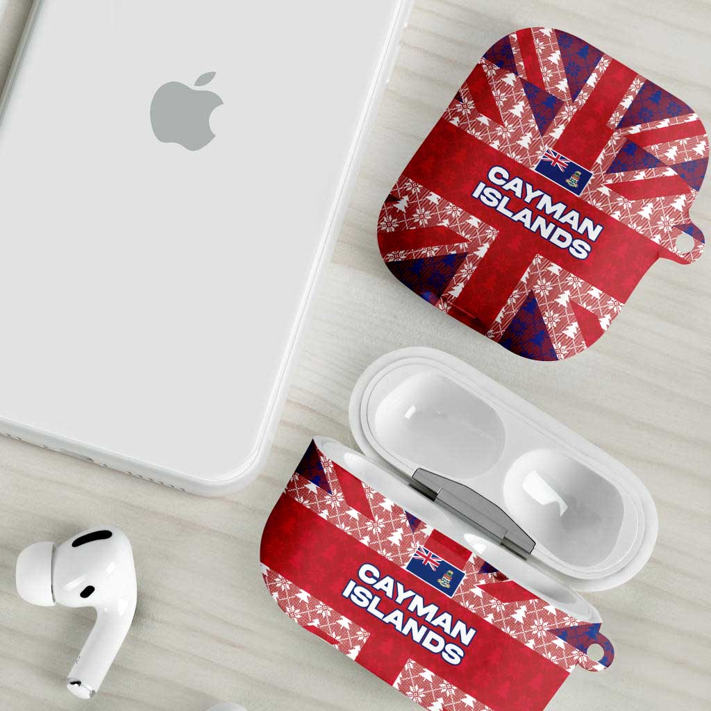 Cayman Islands Christmas AirPods Case Xmas Pattern and Coat of Arms - Wonder Print Shop