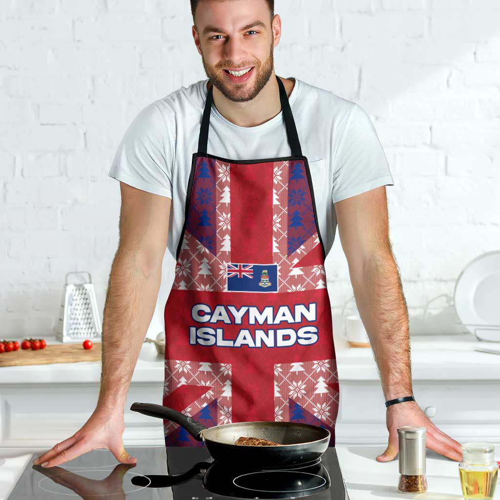 Cayman Islands Christmas Apron Xmas Pattern and Coat of Arms - Wonder Print Shop