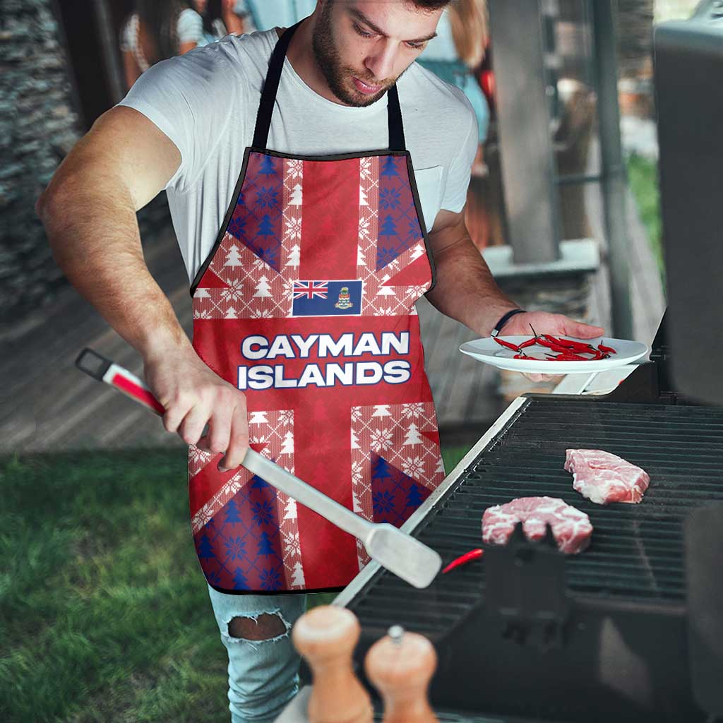 Cayman Islands Christmas Apron Xmas Pattern and Coat of Arms - Wonder Print Shop