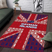 Cayman Islands Christmas Area Rug Xmas Pattern and Coat of Arms - Wonder Print Shop