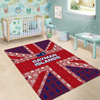 Cayman Islands Christmas Area Rug Xmas Pattern and Coat of Arms - Wonder Print Shop