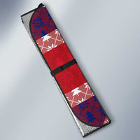 Cayman Islands Christmas Auto Sun Shade Xmas Pattern and Coat of Arms - Wonder Print Shop