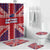 Cayman Islands Christmas Bathroom Set Xmas Pattern and Coat of Arms - Wonder Print Shop