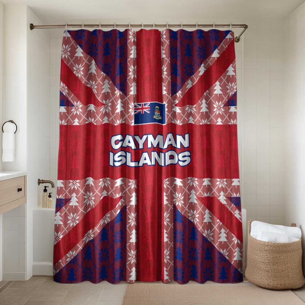 Cayman Islands Christmas Bathroom Set Xmas Pattern and Coat of Arms - Wonder Print Shop
