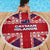 Cayman Islands Christmas Beach Blanket Xmas Pattern and Coat of Arms - Wonder Print Shop