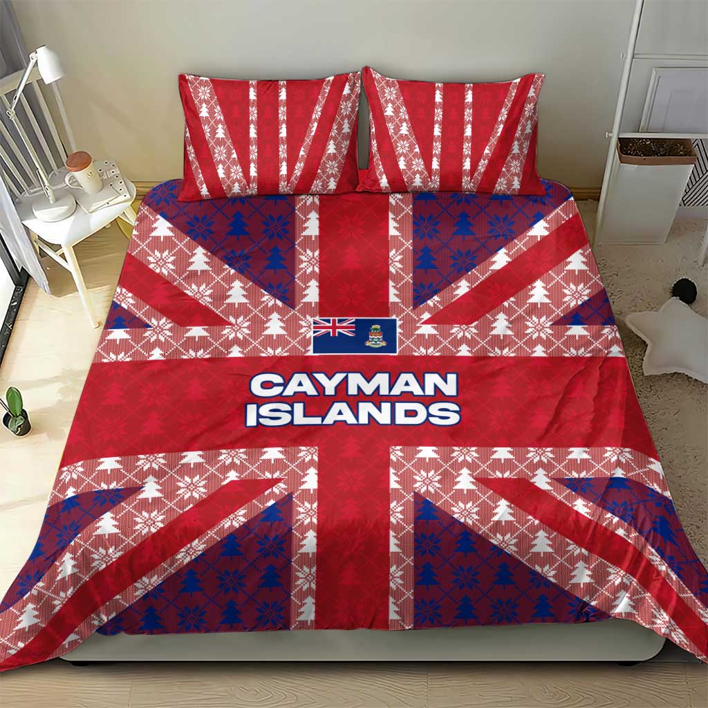 Cayman Islands Christmas Bedding Set Xmas Pattern and Coat of Arms - Wonder Print Shop
