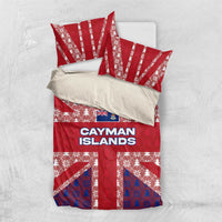 Cayman Islands Christmas Bedding Set Xmas Pattern and Coat of Arms - Wonder Print Shop