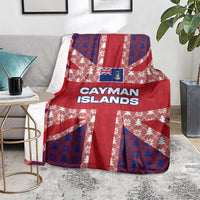 Cayman Islands Christmas Blanket Xmas Pattern and Coat of Arms - Wonder Print Shop