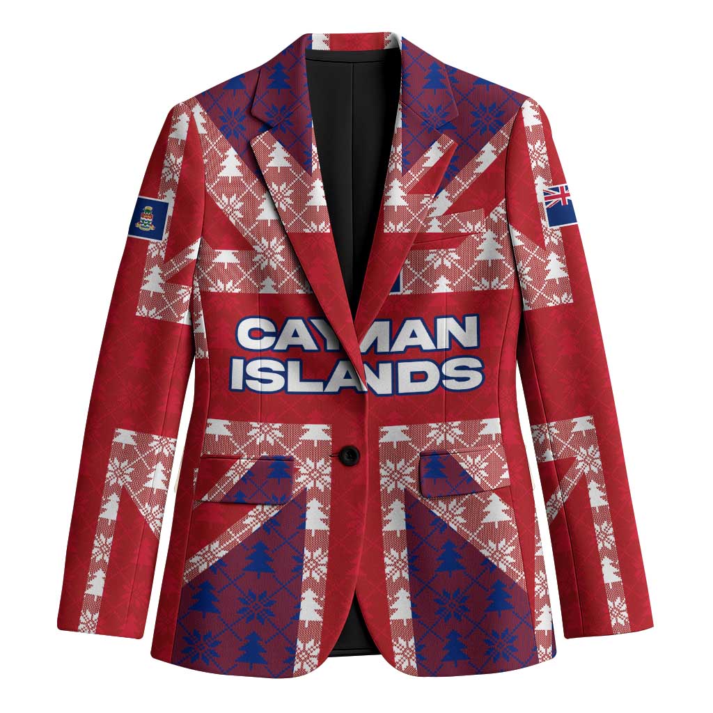 Cayman Islands Christmas Blazer Xmas Pattern and Coat of Arms - Wonder Print Shop