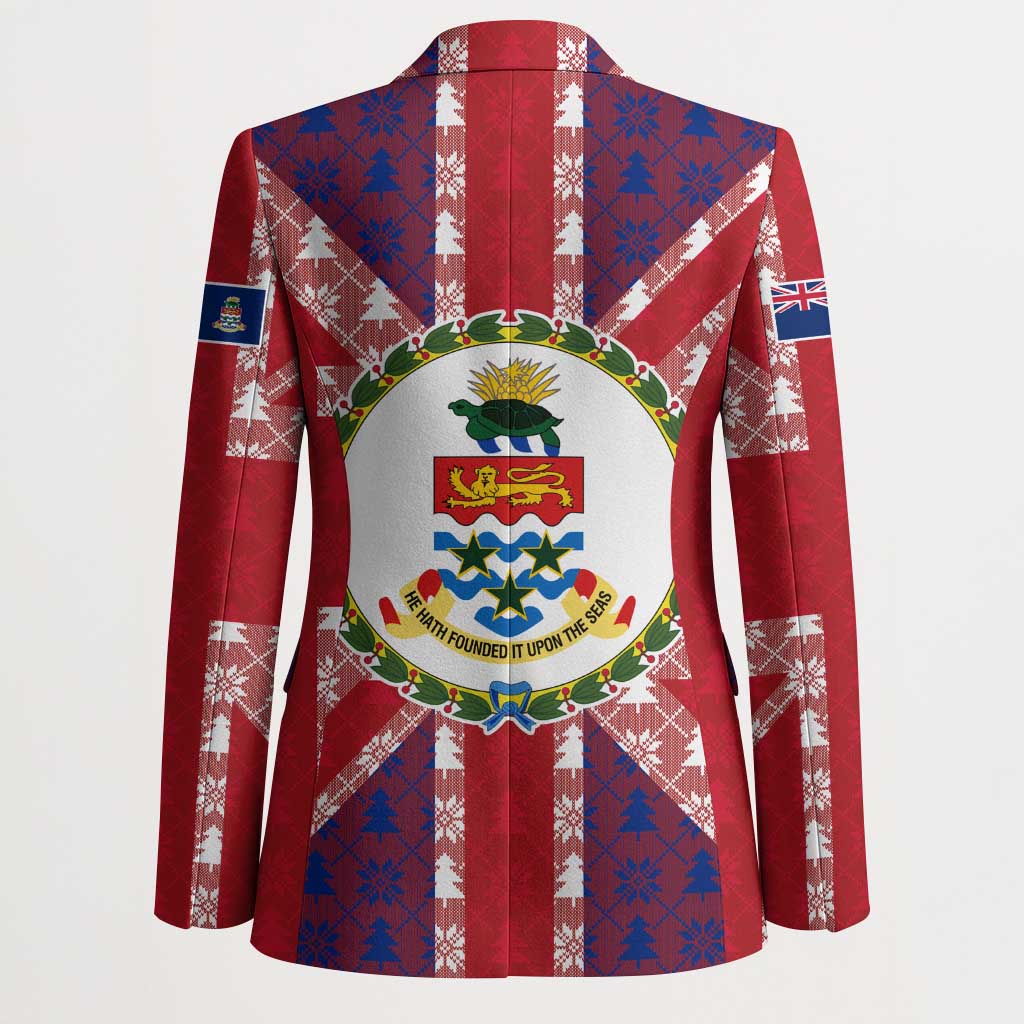 Cayman Islands Christmas Blazer Xmas Pattern and Coat of Arms - Wonder Print Shop