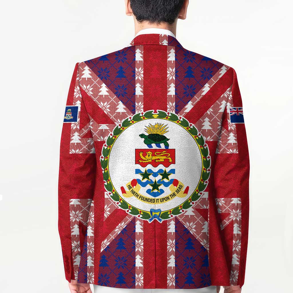 Cayman Islands Christmas Blazer Xmas Pattern and Coat of Arms - Wonder Print Shop