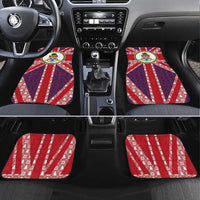 Cayman Islands Christmas Car Mats Xmas Pattern and Coat of Arms - Wonder Print Shop