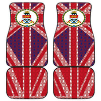 Cayman Islands Christmas Car Mats Xmas Pattern and Coat of Arms - Wonder Print Shop