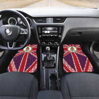 Cayman Islands Christmas Car Mats Xmas Pattern and Coat of Arms - Wonder Print Shop