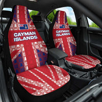 Cayman Islands Christmas Car Seat Cover Xmas Pattern and Coat of Arms - Wonder Print Shop