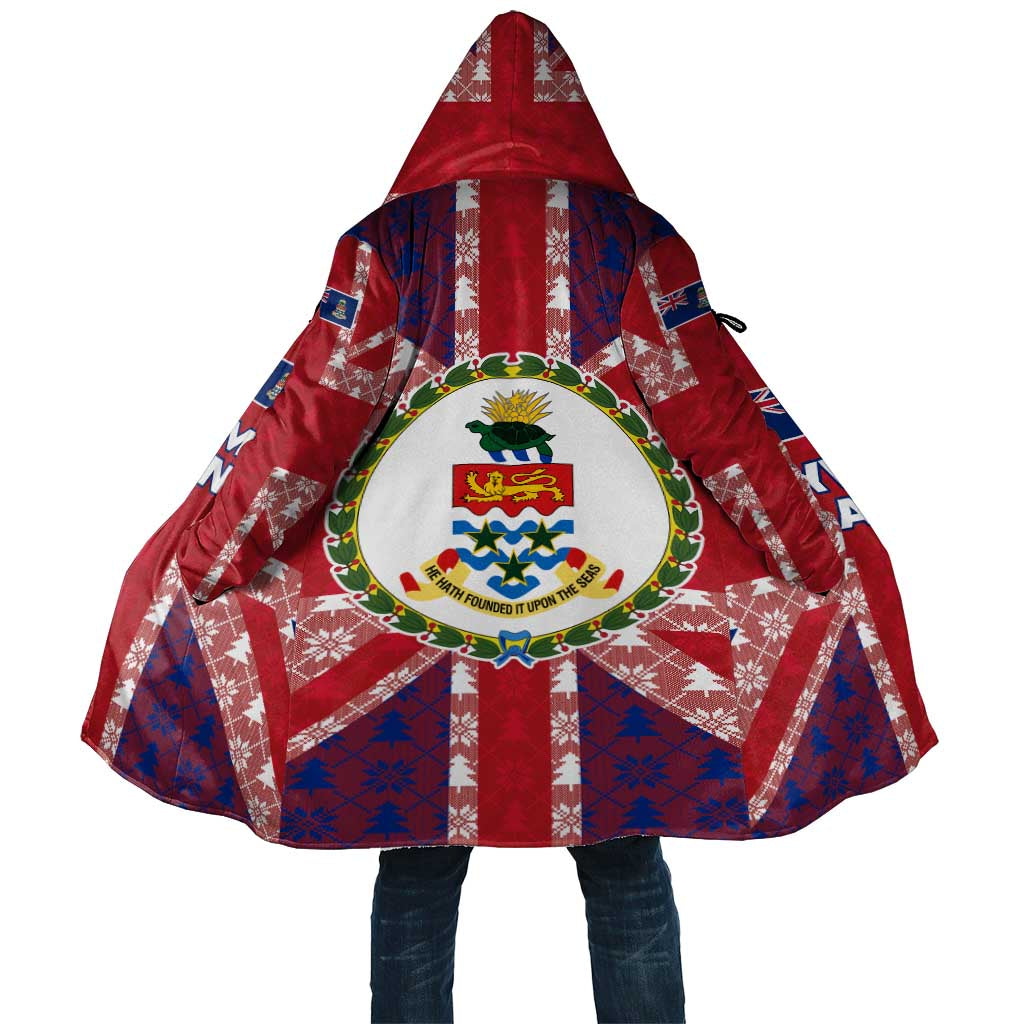 Cayman Islands Christmas Cloak Xmas Pattern and Coat of Arms - Wonder Print Shop