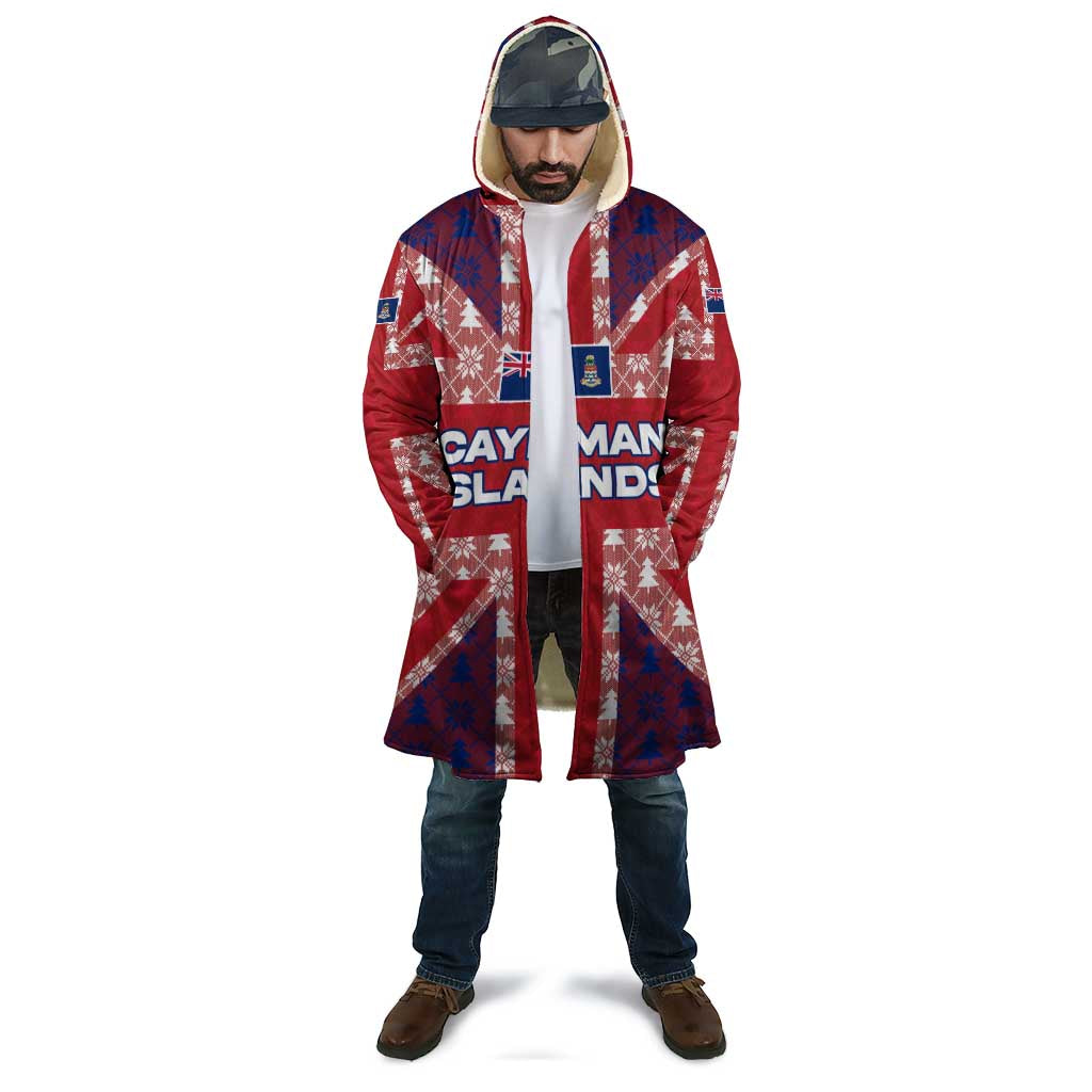 Cayman Islands Christmas Cloak Xmas Pattern and Coat of Arms - Wonder Print Shop