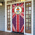 Cayman Islands Christmas Door Cover Xmas Pattern and Coat of Arms - Wonder Print Shop