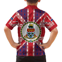 Cayman Islands Christmas Family Matching Puletasi and Hawaiian Shirt Xmas Pattern and Coat of Arms - Wonder Print Shop