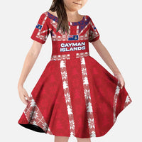 Cayman Islands Christmas Family Matching Puletasi and Hawaiian Shirt Xmas Pattern and Coat of Arms - Wonder Print Shop