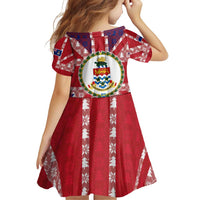 Cayman Islands Christmas Family Matching Puletasi and Hawaiian Shirt Xmas Pattern and Coat of Arms - Wonder Print Shop