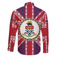 Cayman Islands Christmas Family Matching Tank Maxi Dress and Hawaiian Shirt Xmas Pattern and Coat of Arms - Wonder Print Shop