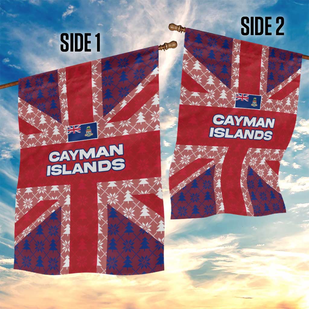Cayman Islands Christmas Garden Flag Xmas Pattern and Coat of Arms - Wonder Print Shop