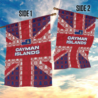 Cayman Islands Christmas Garden Flag Xmas Pattern and Coat of Arms - Wonder Print Shop