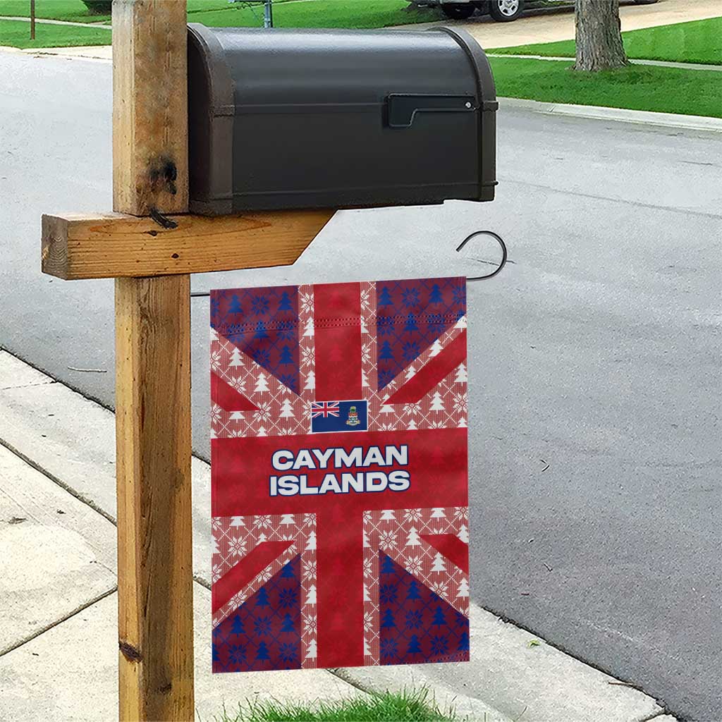 Cayman Islands Christmas Garden Flag Xmas Pattern and Coat of Arms - Wonder Print Shop