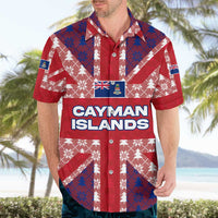 Cayman Islands Christmas Hawaiian Shirt Xmas Pattern and Coat of Arms - Wonder Print Shop