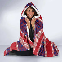 Cayman Islands Christmas Hooded Blanket Xmas Pattern and Coat of Arms - Wonder Print Shop
