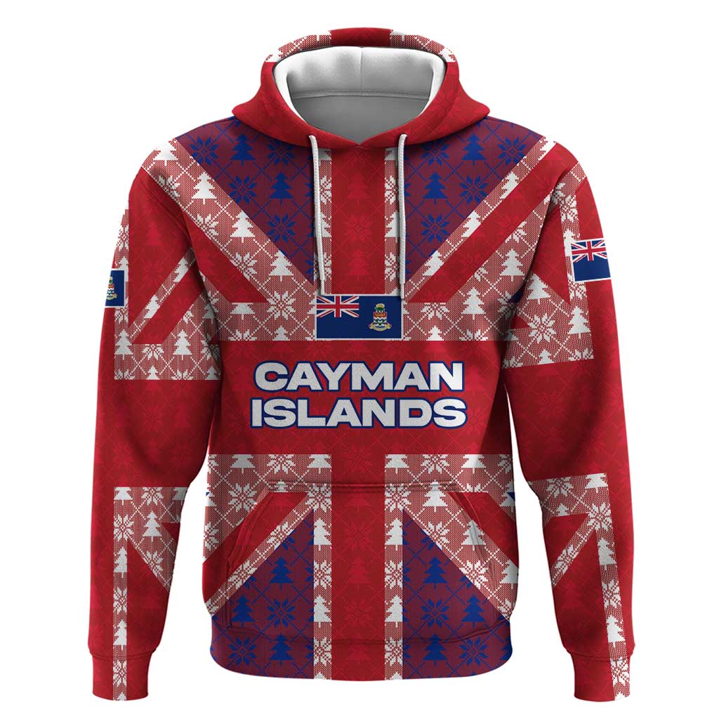 Cayman Islands Christmas Hoodie Xmas Pattern and Coat of Arms - Wonder Print Shop