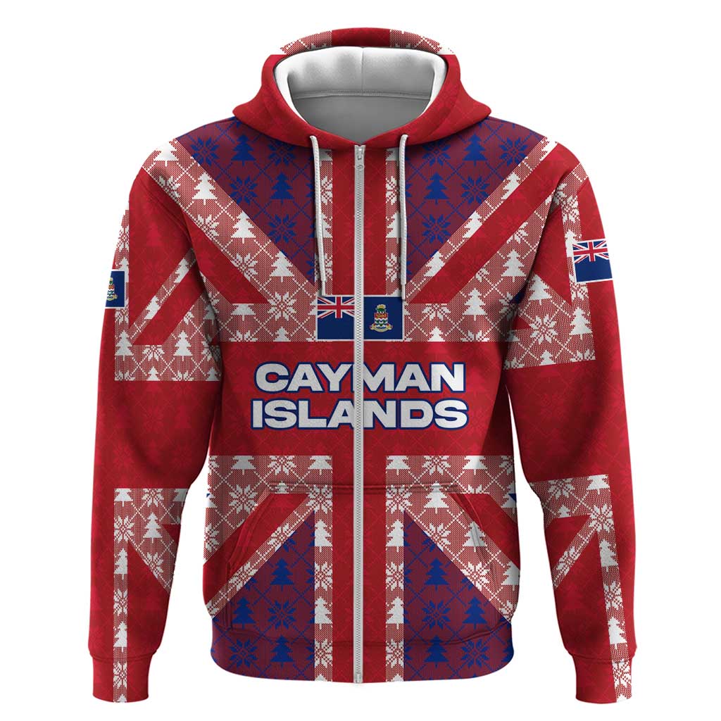 Cayman Islands Christmas Hoodie Xmas Pattern and Coat of Arms - Wonder Print Shop