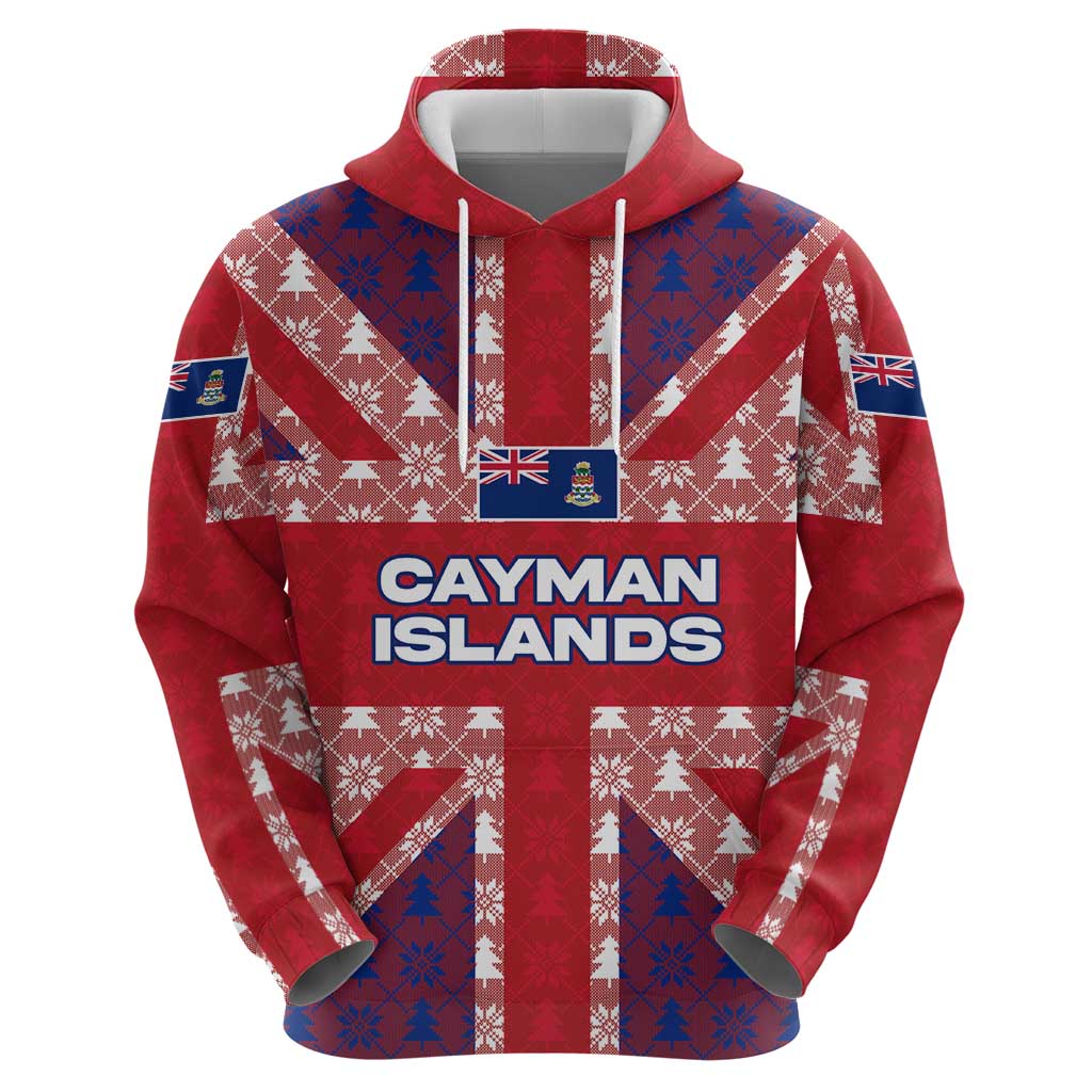 Cayman Islands Christmas Hoodie Xmas Pattern and Coat of Arms - Wonder Print Shop