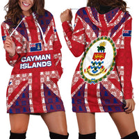 Cayman Islands Christmas Hoodie Dress Xmas Pattern and Coat of Arms - Wonder Print Shop